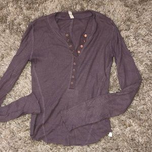 Free people purple long sleeve